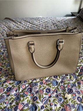 Michael Kors Grey Saffiano Satchel